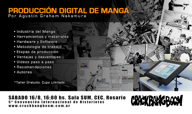 Lee más sobre el artículo Taller/Charla sobre Producción Digital de Manga en Crack Bang Boom, Rosario.